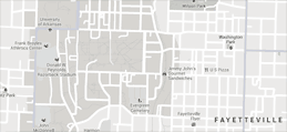 Map of 阿肯色大学 Campus